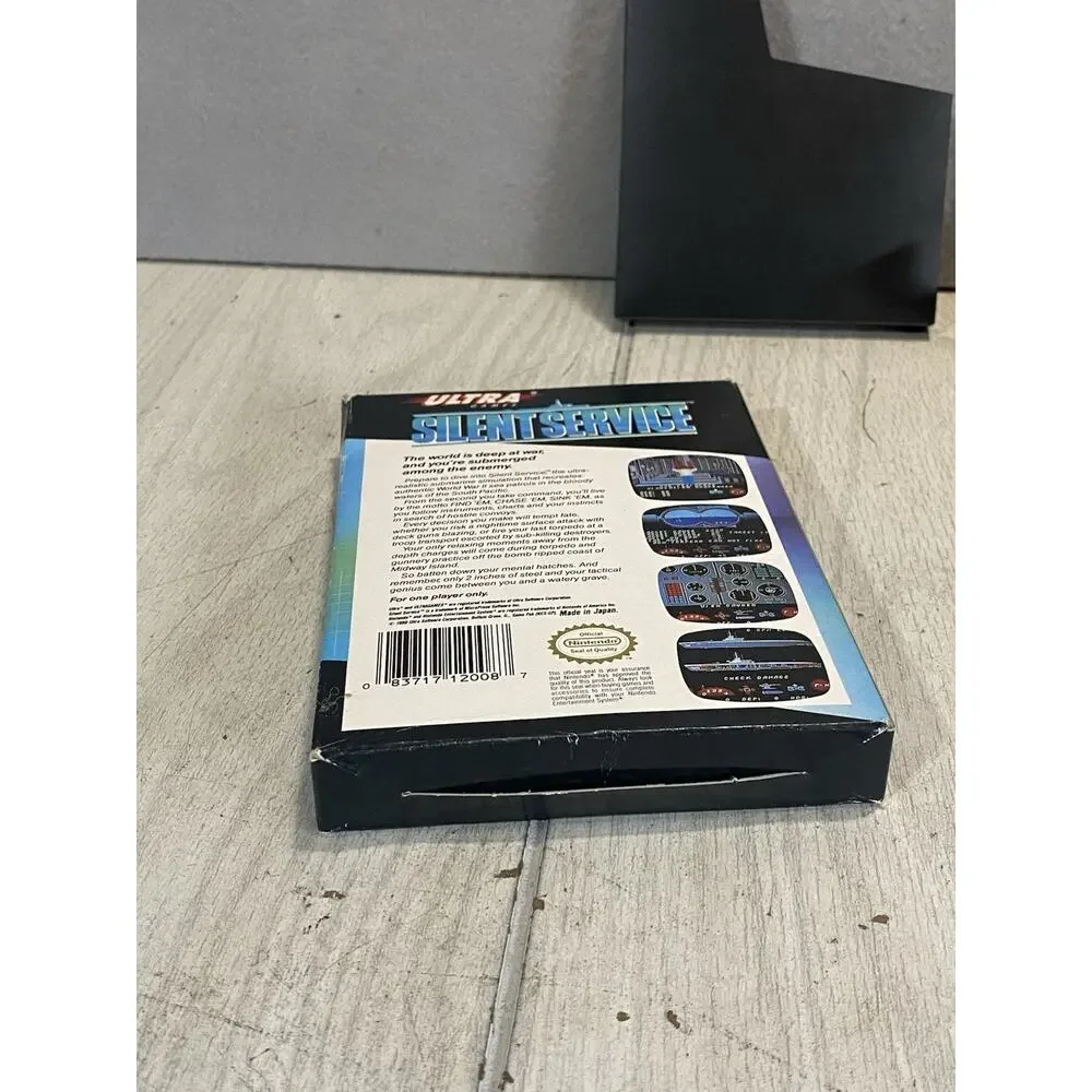 Nintendo NES Silent Service Game Complete with Box and Manual